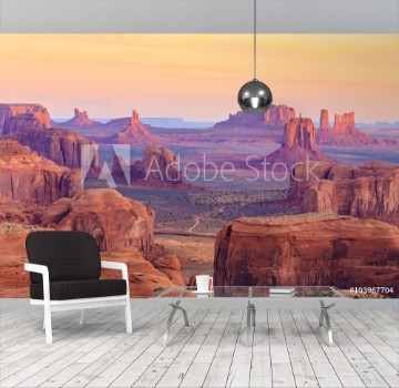 Bild på Sunrise in Hunts Mesa in Monument Valley Arizona USA